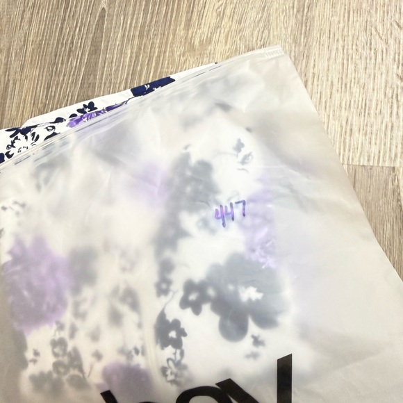 Ibkul Long Sleeve Xenia Navy Purple Floral Mesh Long Sleeve Top Small - Picture 10 of 10